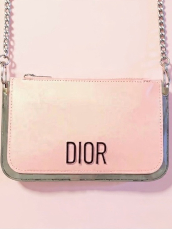 Dior Handbags - Dior Blush Pink Patent Crossbody Bag Silver Chain Beauty VIP